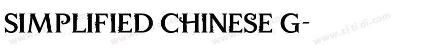 Simplified Chinese G字体转换